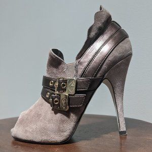 Baby Phat Taupe Suede Open Toe Heel